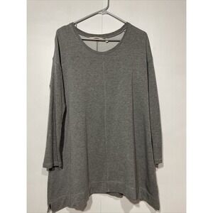 Soft Surroundings Sweater Top Womens Small Gray Oversized Boho Beachy Minimalist